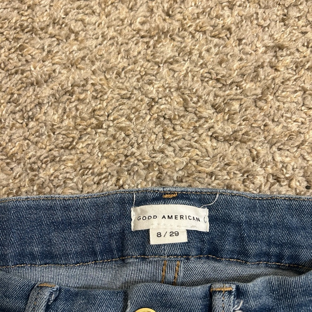 Good American Medium Blue High-Rise Skinny Jeans Women's Size 8/29 Cotton Blend - Picture 4 of 7